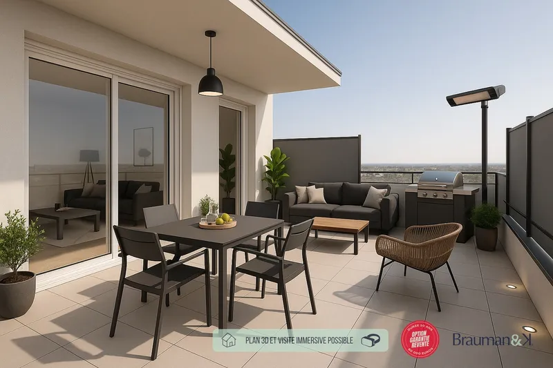 3 pièces de 64 m² avec terrasse de 8 m² - Photo 5