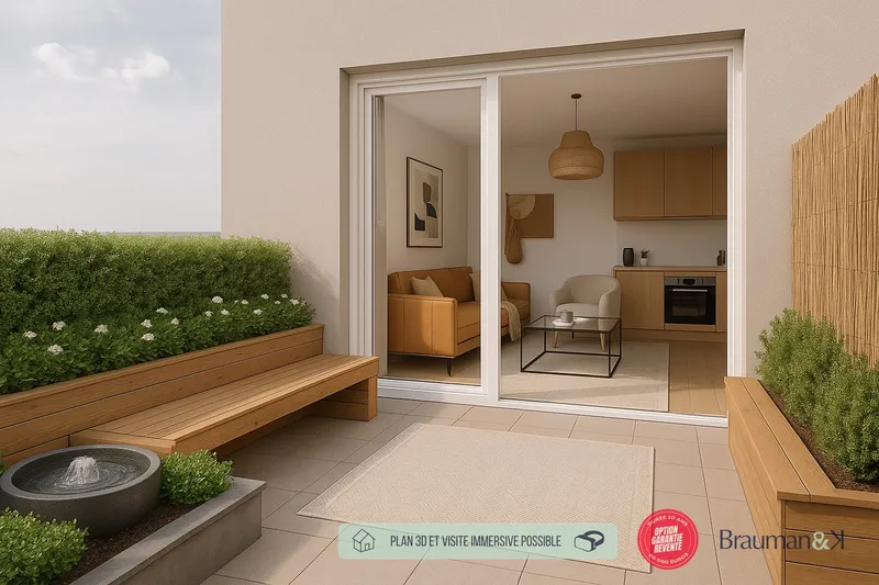 1 pièces de 40 m² avec terrasse de 5 m² et jardin de 10 m² - Photo 3