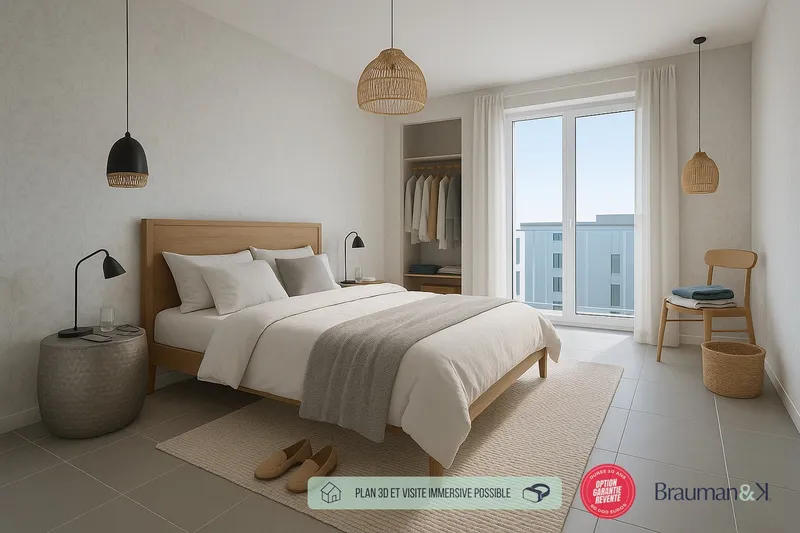 T3 neuf de 57 m² avec terrasse de 3 m² et parking - Photo 3