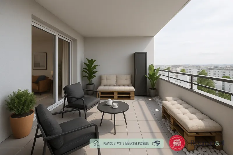 3 pièces de 70 m² avec terrasse de 18 m² - Photo 5