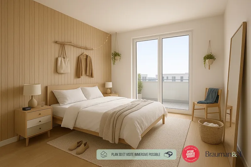 T2 neuf de 44 m² avec terrasse de 11 m² et parking - Photo 2