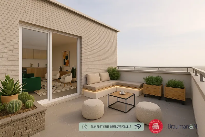 Studio neuf de 31 m² avec terrasse de 8 m² et parking - Photo 3