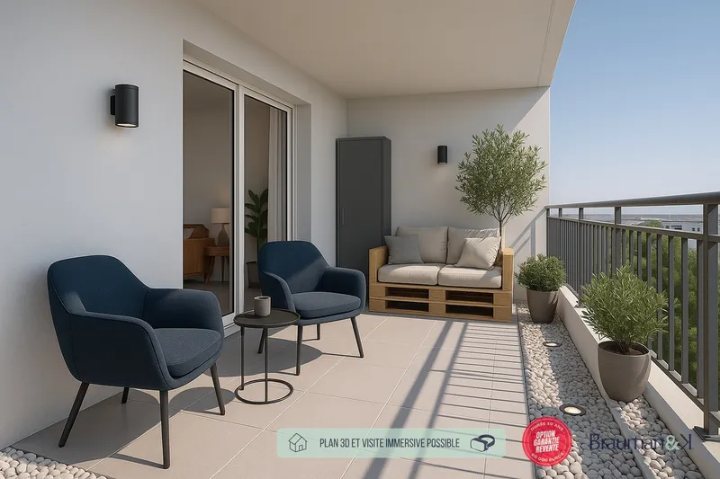 T3 neuf de 61 m² avec terrasse de 7 m² et parking - Photo 5