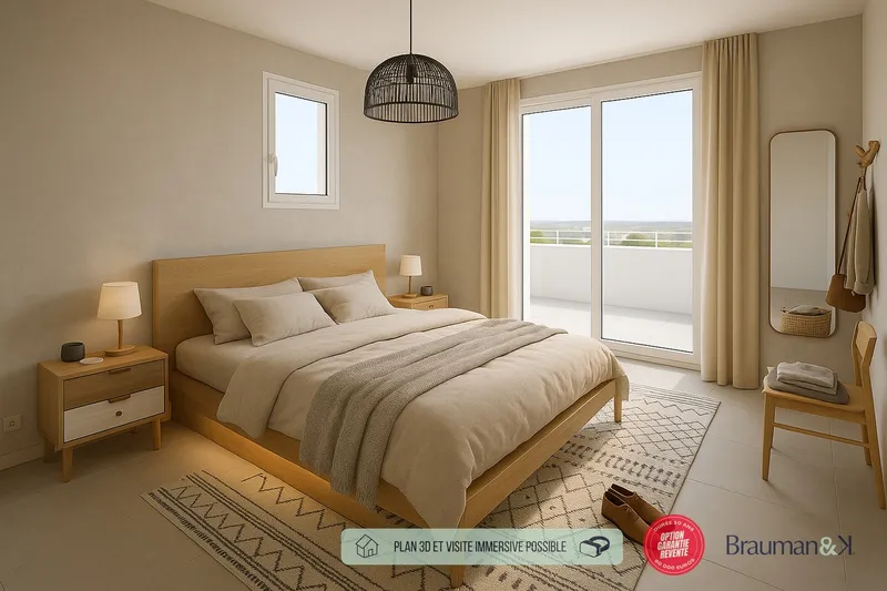T3 neuf de 64 m² avec terrasse de 24 m² et parking - Photo 2