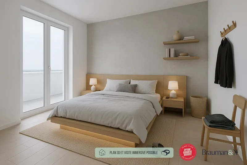 3 pièces de 66 m² avec terrasse de 8 m² et jardin de 95 m² et parking - Photo 2