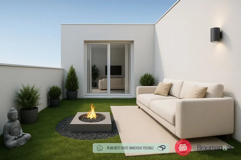 2 pièces de 38 m² avec terrasse de 12 m² et jardin de 16 m² et parking - Photo 4