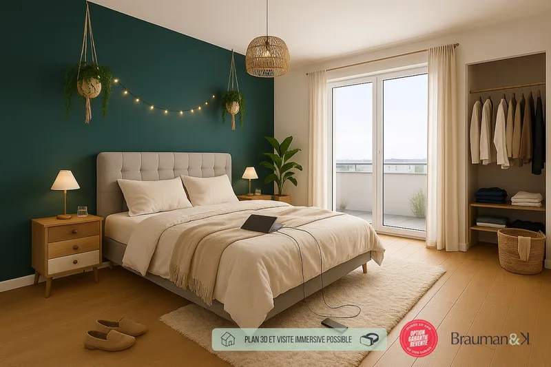 T2 neuf de 46 m² avec terrasse de 10 m² et parking - Photo 2