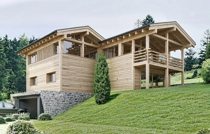 Projet de chalet individuel avec vue panoramique et permis de construire en force - Photo 2