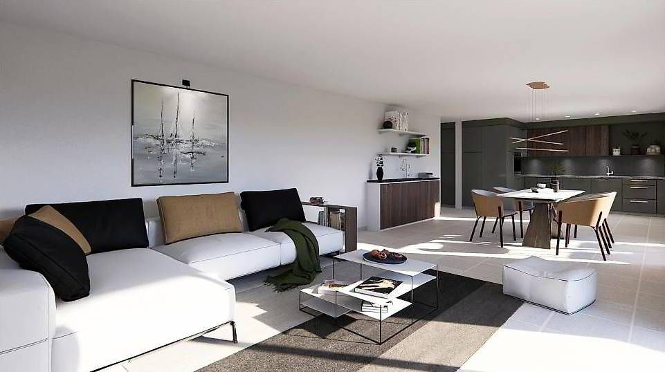 Appartement moderne de 3,5 pces en rez-de-chaussée aux