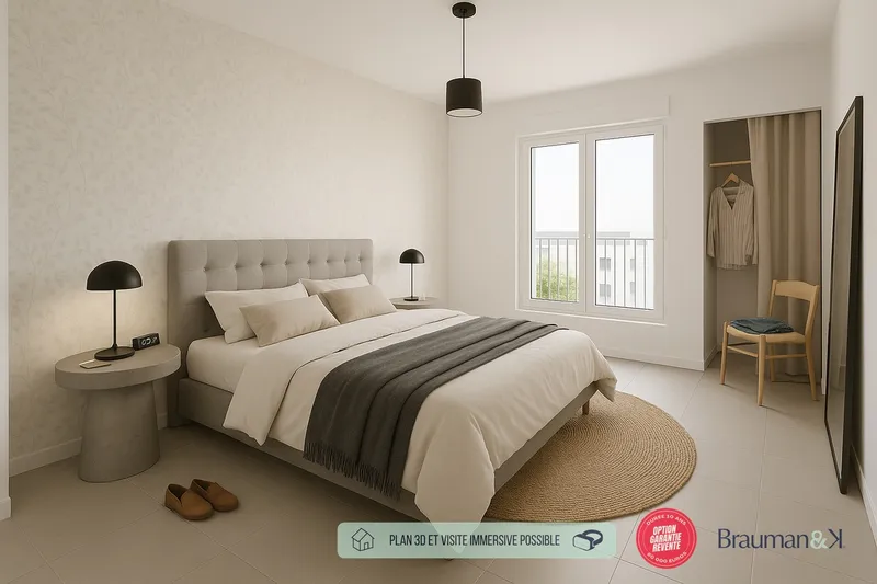3 pièces de 57 m² avec terrasse de 6 m² et parking - Photo 2