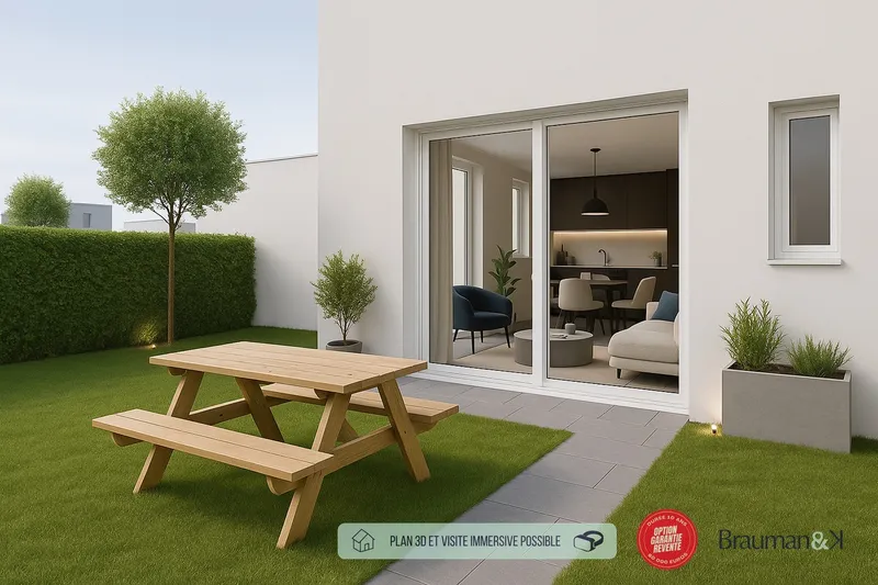 Appartement T3 de 68 m² avec jardin de 13 m² et 2 parkings - Photo 5