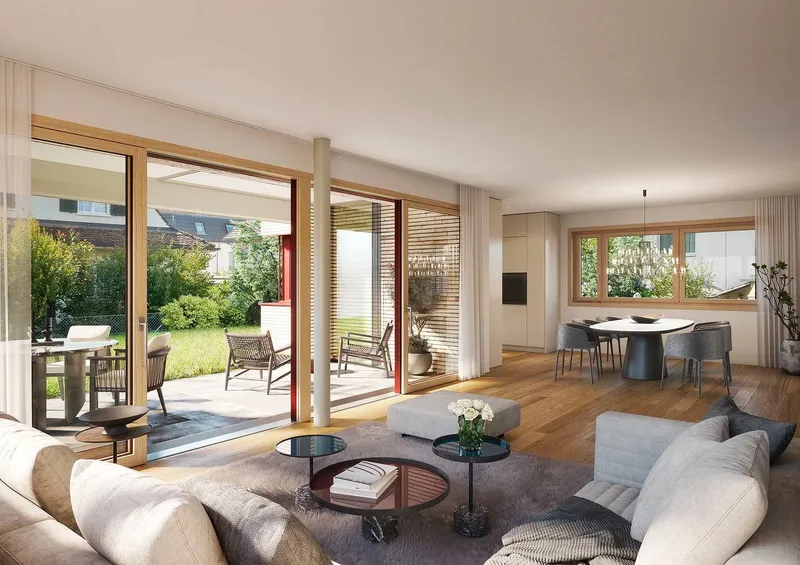 Exklusive 4,5 Zi.- Neubau-Wohnung mit 221 qm eigenem Garten in Therwil - Photo 2