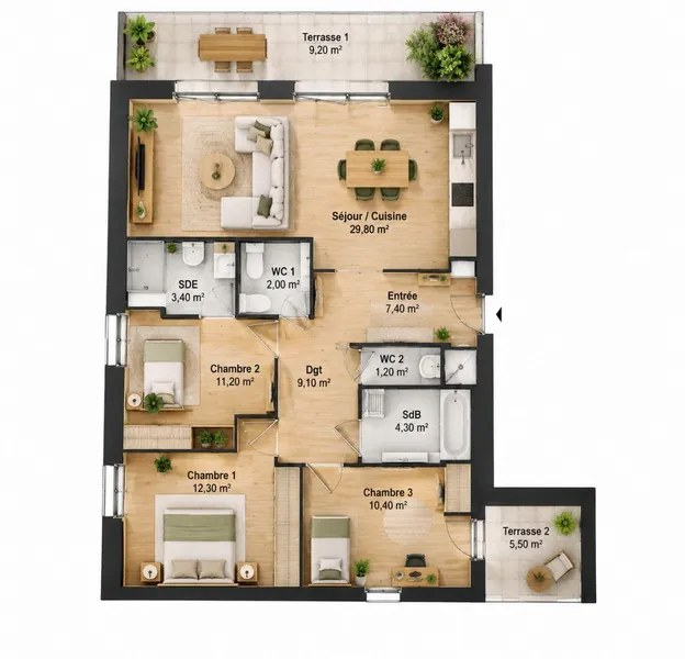 Vente Appartement 4 pièces - Photo 4