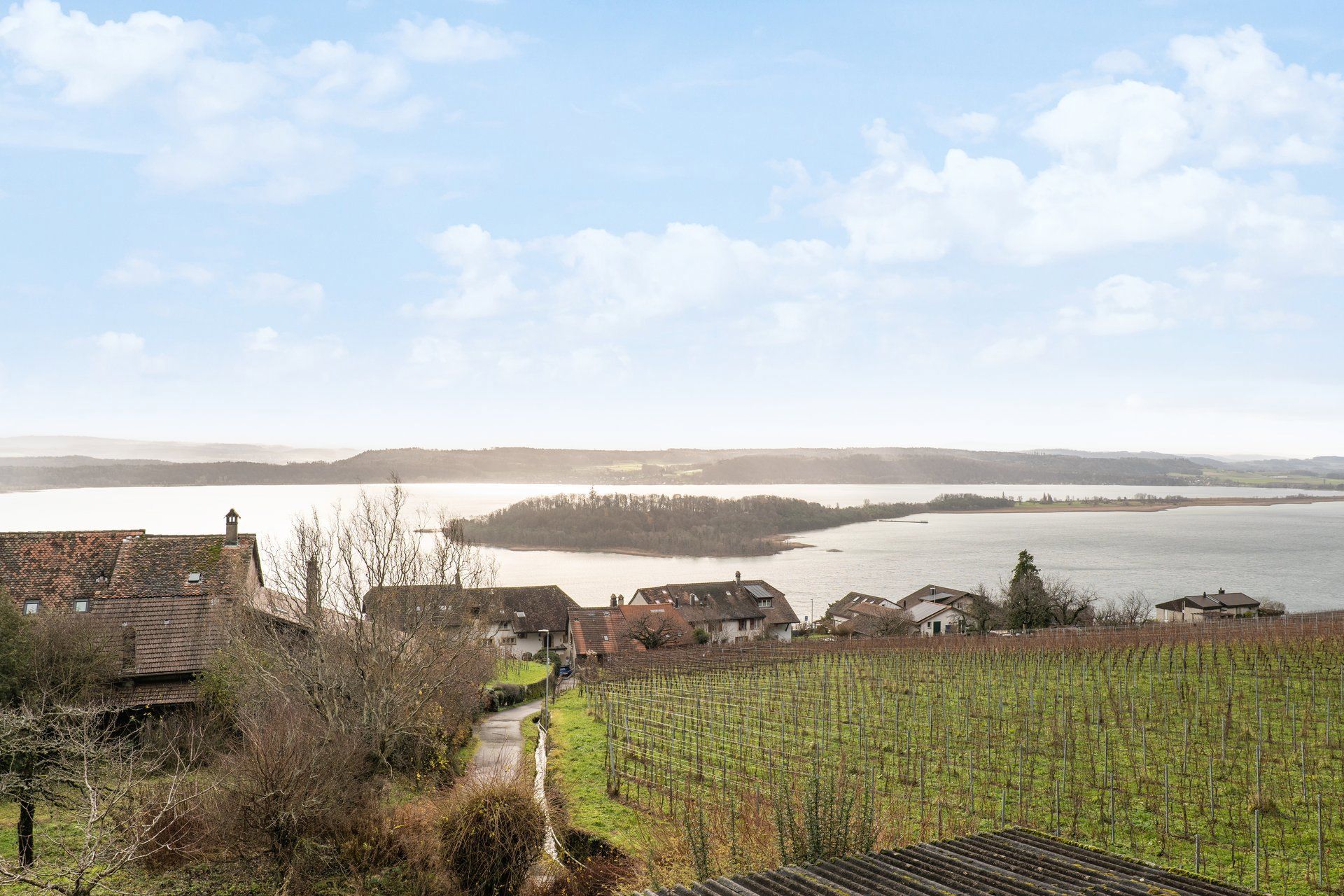 HISTORIC WINEGROWER’S HOUSE WITH A VIEW OF THE LAKE AND ST. PETER ISLAND