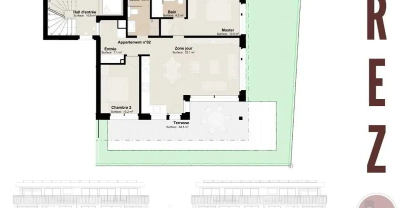 Appartement neuf de 3.5 pièces avec le plus grand jardin de la résiden - Photo 4