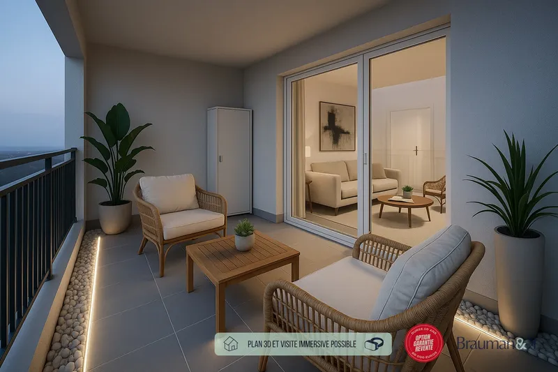 T3 neuf de 62 m² avec terrasse de 12 m² et parking - Photo 5