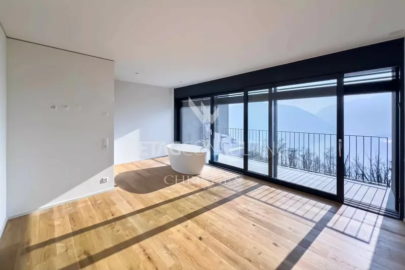 Lugano-Carona: moderne Duplex-Wohnung mit spektakulärem Blick auf den Luganersee zu verkaufen - Photo 2