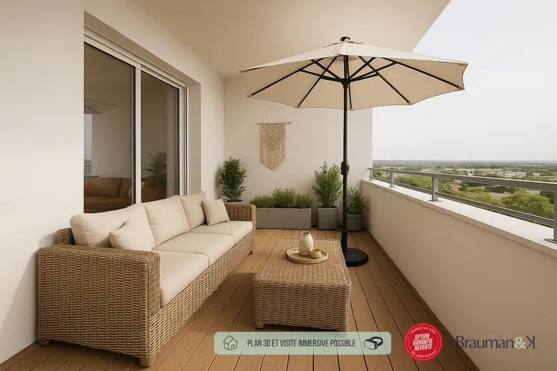 T3 neuf de 58 m² avec terrasse de 35 m² et parking - Photo 5