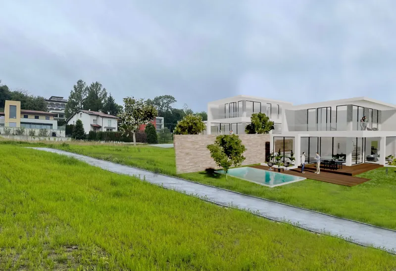 VILLA CON PROGETTO DI EDIFICAZIONE A SAN PIETRO DI STABIO - Photo 2