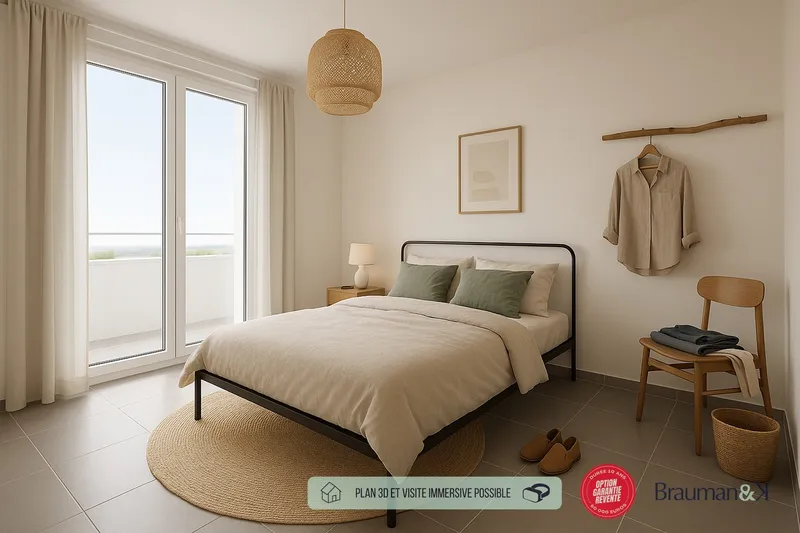 Appartement T2 de 45 m² avec jardin de 57 m² et parking - Photo 2