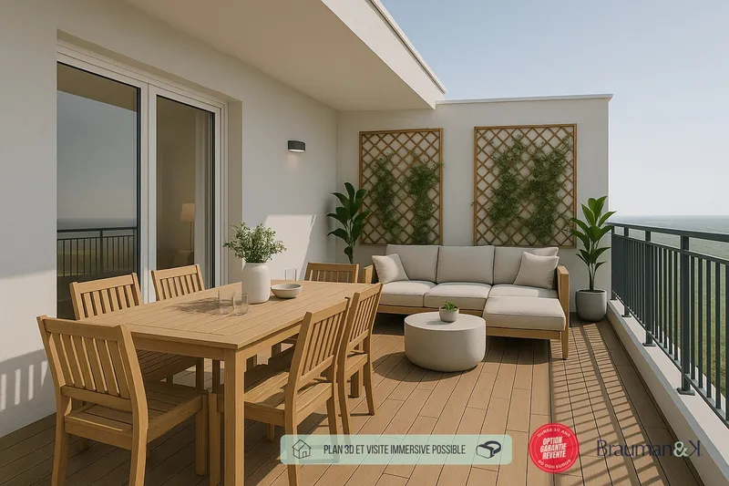 Appartement T2 de 42 m² avec terrasse de 10 m² - Photo 4