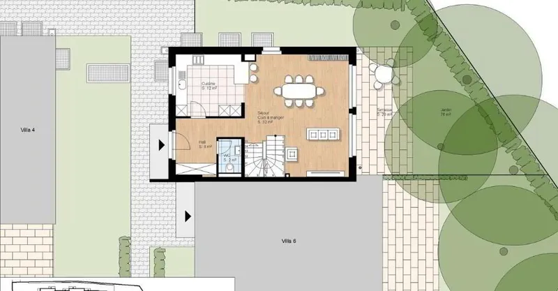 Founex Village - situation calme - Villa 5 sur plans avec 4 chambres - Photo 5