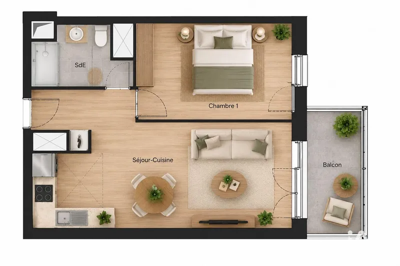 Vente Appartement 2 pièces - Photo 3