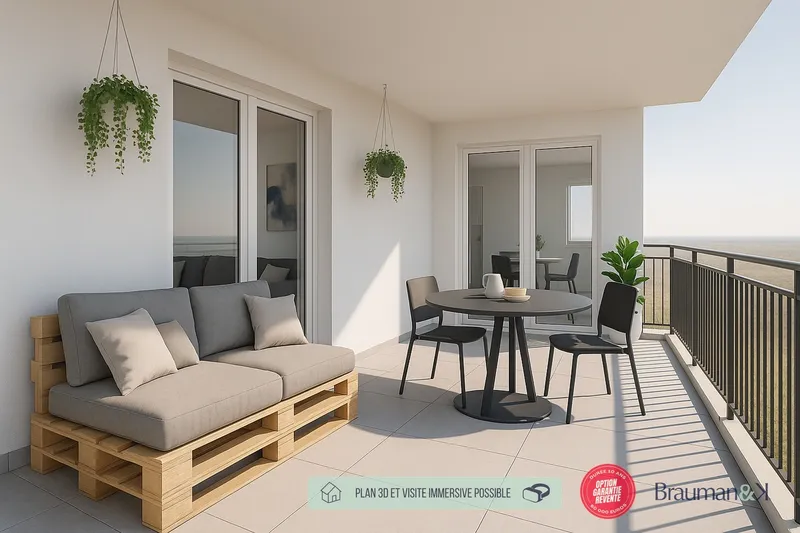 T2 neuf de 40 m² avec terrasse de 12 m² - Photo 4