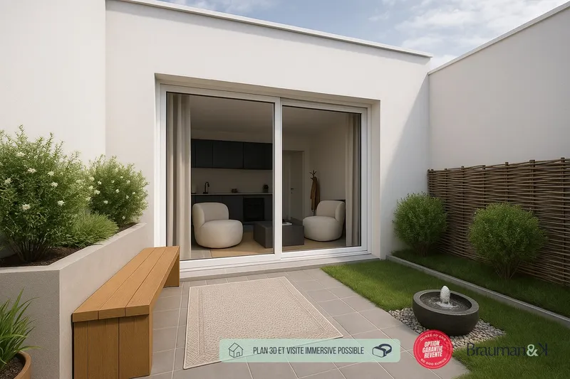 Appartement Studio de 38 m² avec jardin de 23 m² - Photo 3