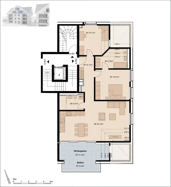 3.5 Zimmerwohnung mit Dachwohnung Feeling! - Photo 5