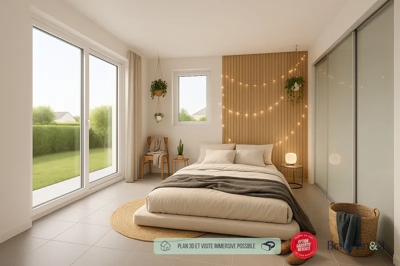 3 pièces de 71 m² avec jardin de 105 m² et parking - Photo 2