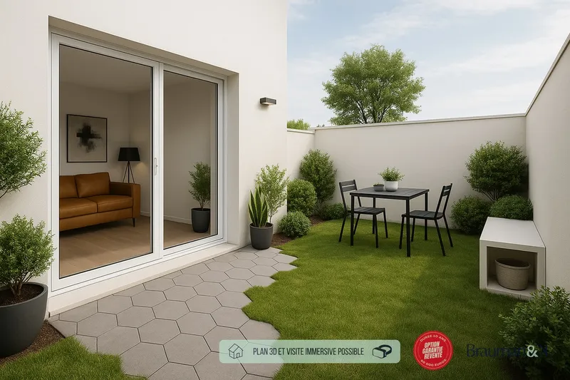 Appartement T3 de 64 m² avec jardin de 142 m² et parking - Photo 5