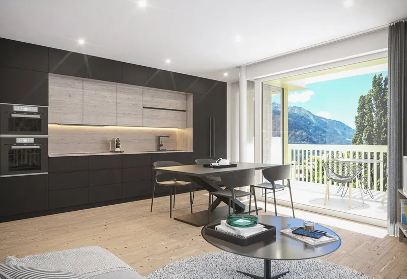 3,5 Zimmer in der Mitte von Martigny in neuer PPE Le Vieux Pont - Photo 5