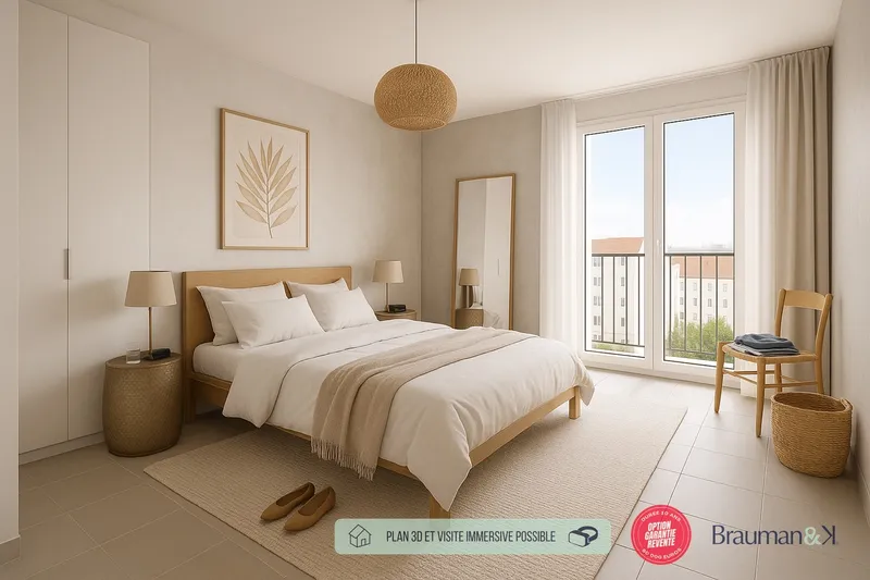 Appartement T3 de 58 m² avec terrasse de 6 m² et 2 parkings - Photo 2