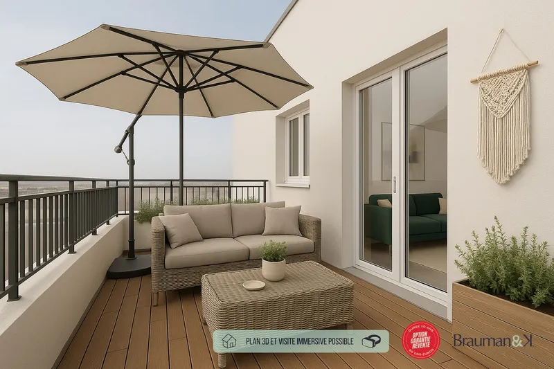 Appartement T3 de 65 m² avec terrasse de 12 m² - Photo 5