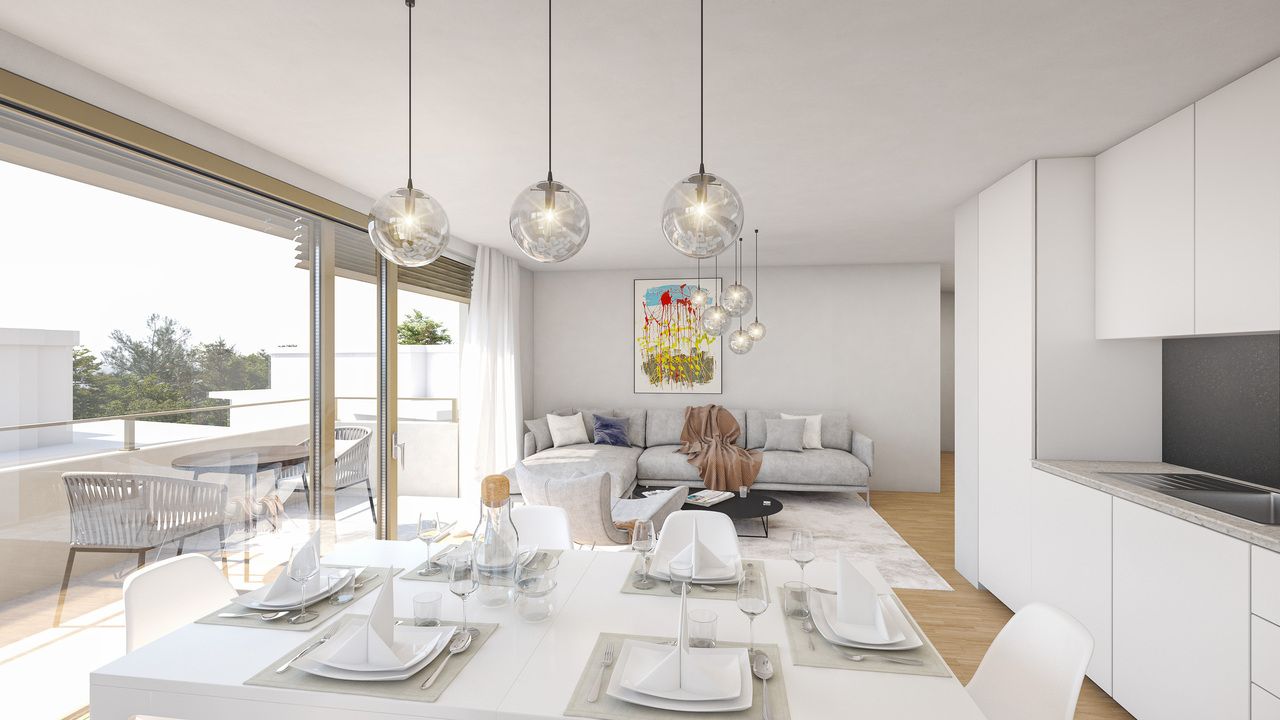 3.5 pièces avec balcon, vue, sur plans / Lot 35