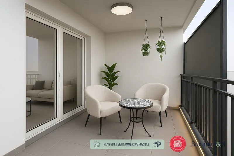 T3 neuf de 63 m² avec terrasse de 4 m² et parking - Photo 5