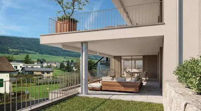 4.5-Zimmer-Terrassenwohnung mit 52 m² Loggia und 12m² Rasenfläche in Erlinsbach kaufen - Photo 2
