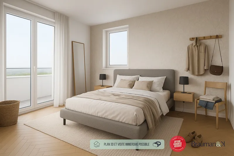 Appartement T4 de 88 m² avec jardin de 53 m² et 2 parkings - Photo 3